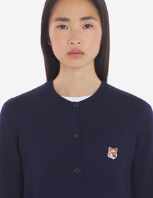 Womens | Fox Head Patch Adjusted R-Neck Cardigan | Navy