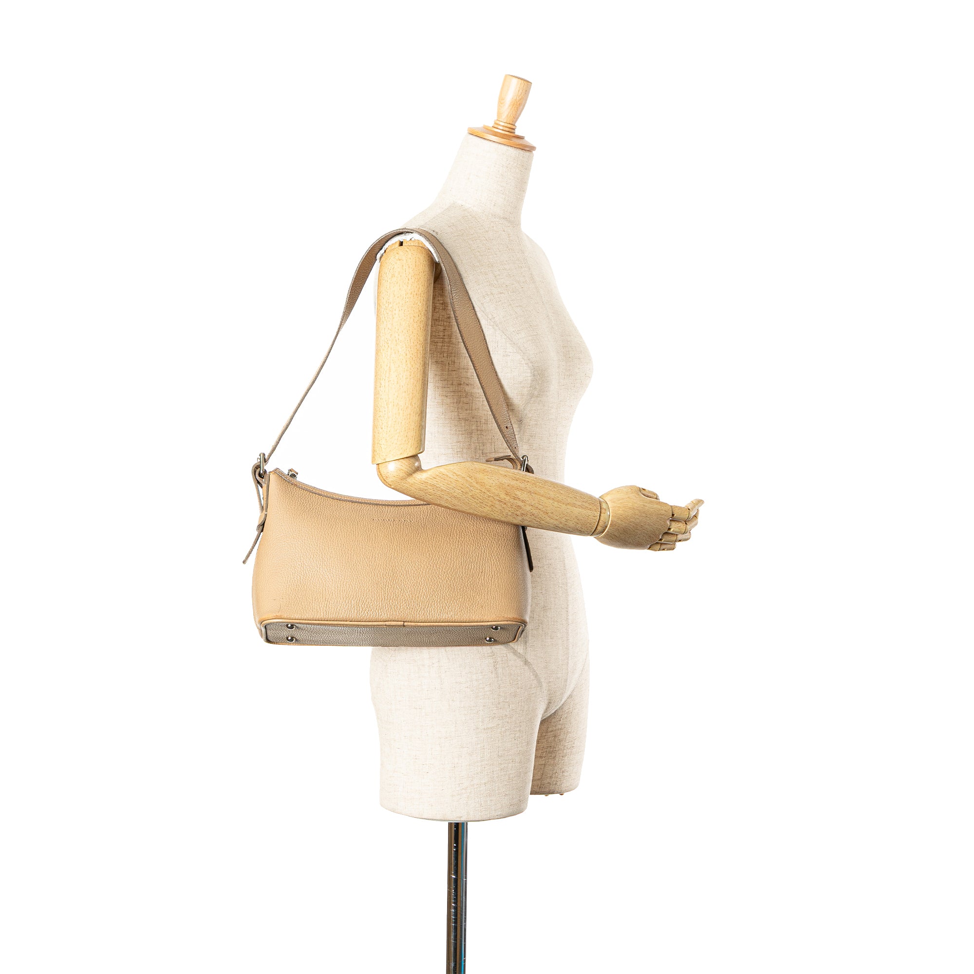 Burberry | Pre-Owned Leather Shoulder Bag | Brown/Beige