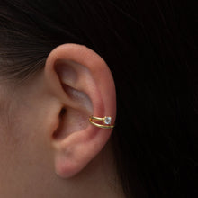 The Single Stone Ear Cuff | 18KT Gold Vermeil