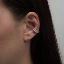 The Iced Out Cartilage Huggie Hoop Earring | 18KT Gold Vermeil