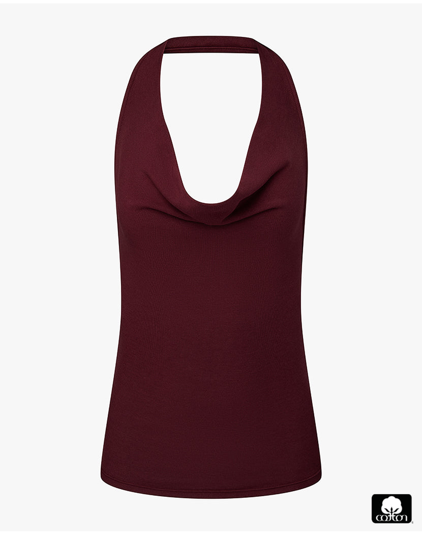 Halter Cowl Top | Eggplant