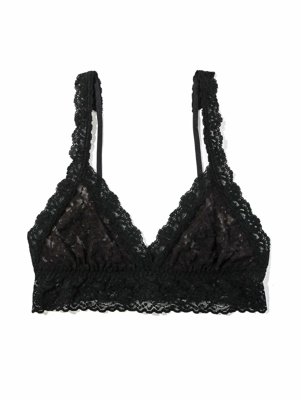 Signature Lace Crossover Bralette | Black