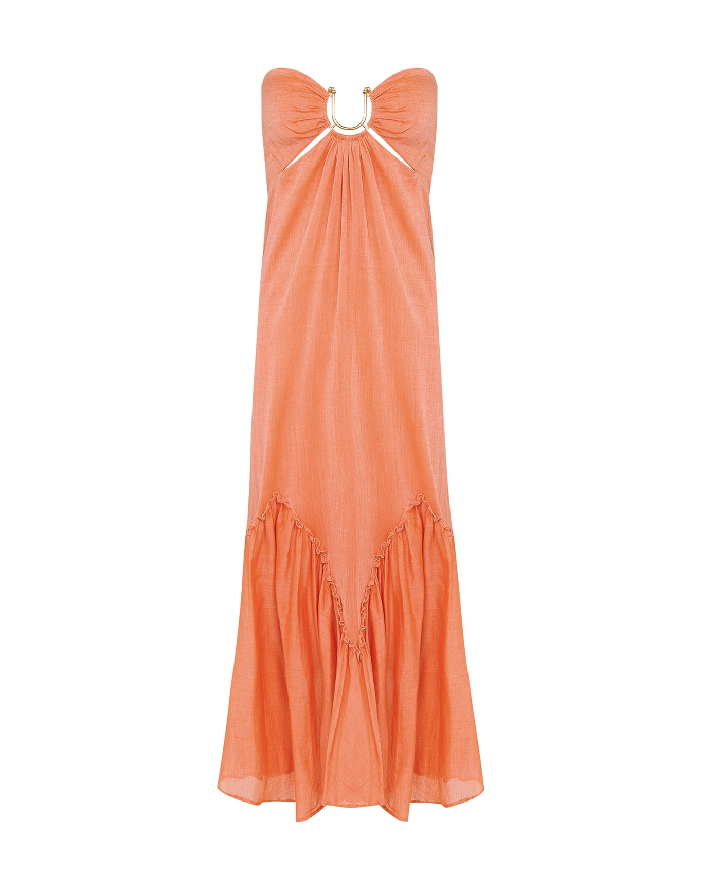 Harper Detail Long Dress | Grapefruit