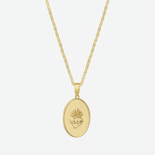 Hearts Afire Medallion Necklace | Gold Vermeil