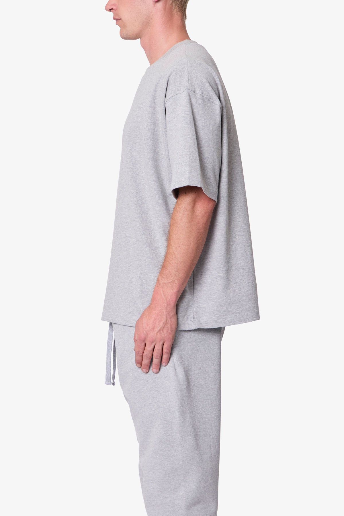 Heavy Basic Boxy Tee | Marled Grey