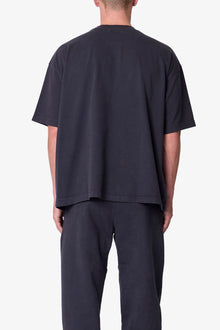 Heavy Basic Boxy Tee | Washed Black