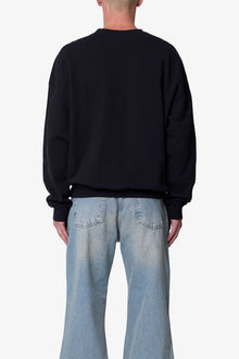 Heavy Basic Crewneck Sweater | Black