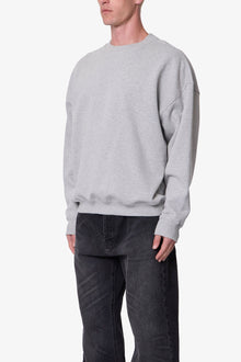 Heavy Basic Crewneck Sweater | Heather Grey