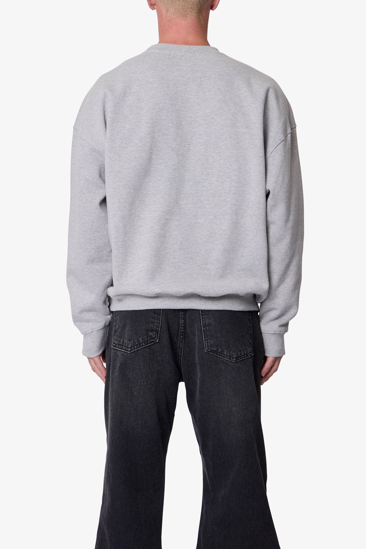 Heavy Basic Crewneck Sweater | Heather Grey
