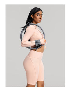 High-Waisted Performance Biker Shorts | Seashell