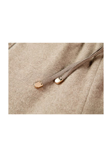 High-waisted Knit Straight Leg Pants | Camel
