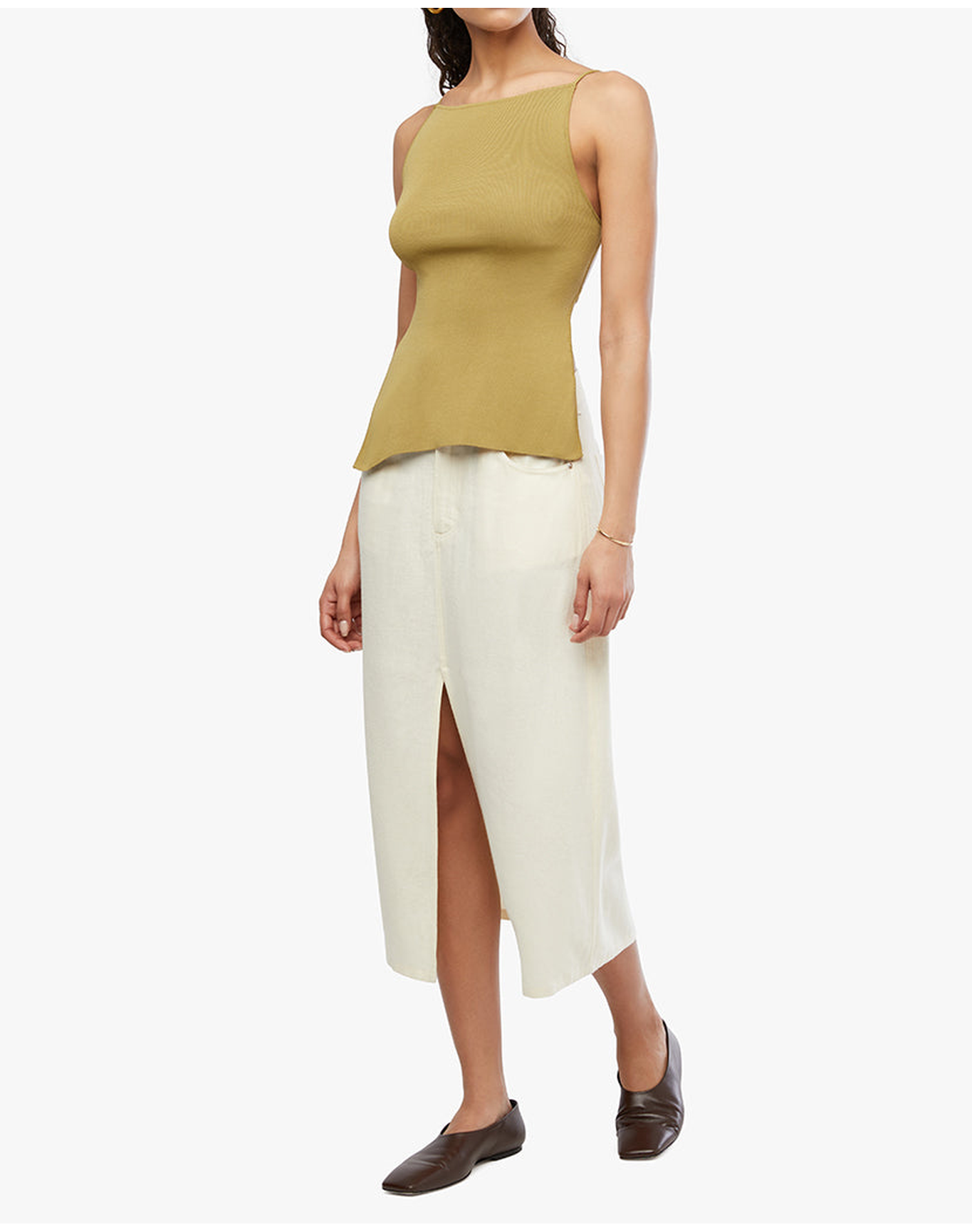 High Straight Neck Top | Willow