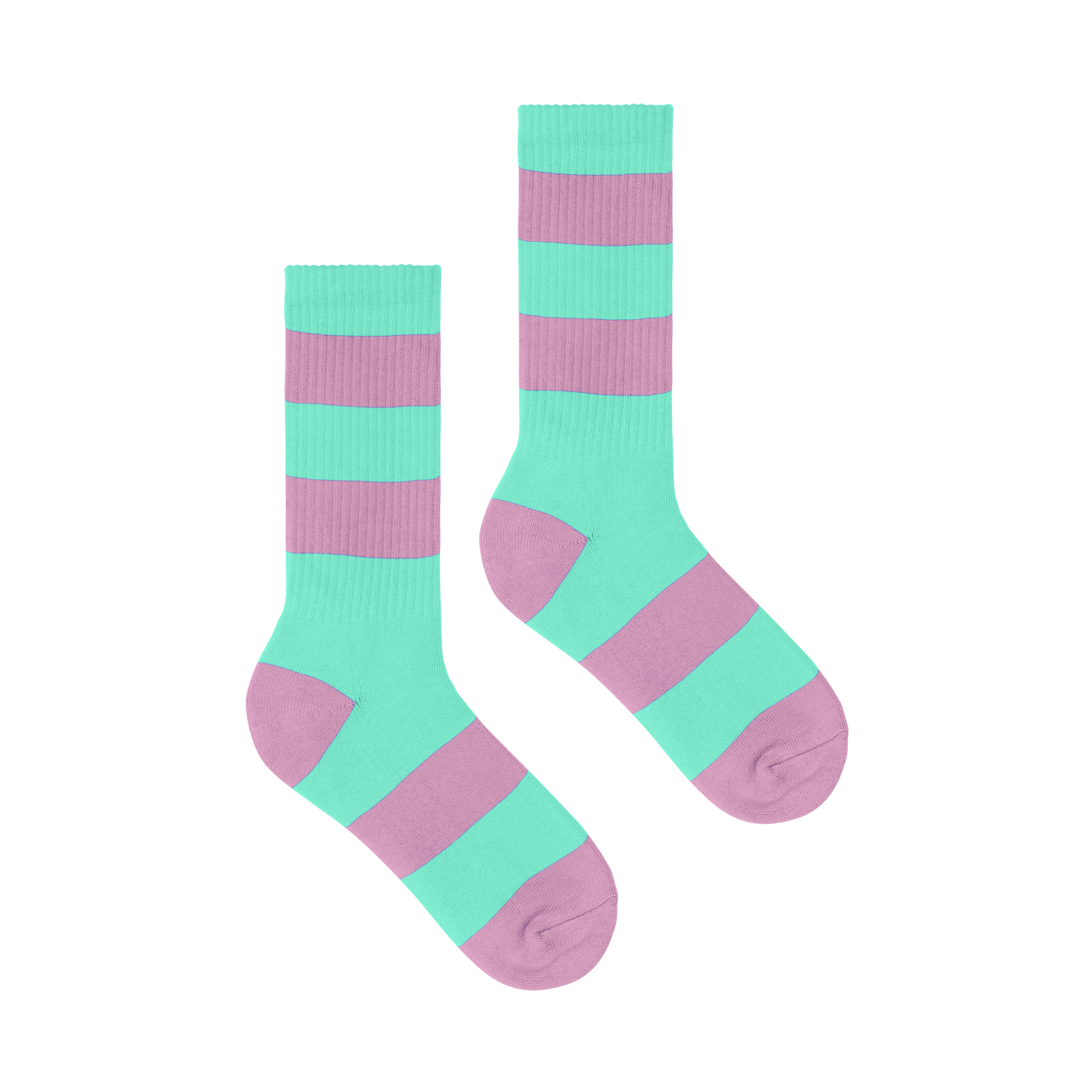 The Slouchy Striped Sock | Lilac and Mint