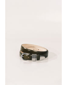 Hollyhock Silver | Khaki Green & Silver