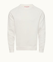 Hudson Relaxed Fit Crewneck Double-Faced Sweatshirt | White Sand