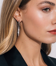 Comet Trail Huggie Charms | Silver