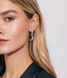 Moon and Star Huggie Charms | Silver