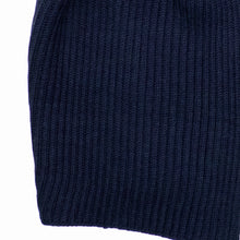 Merino Ribbed Scarf | Navy