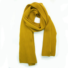 Merino Ribbed Scarf | Yellow