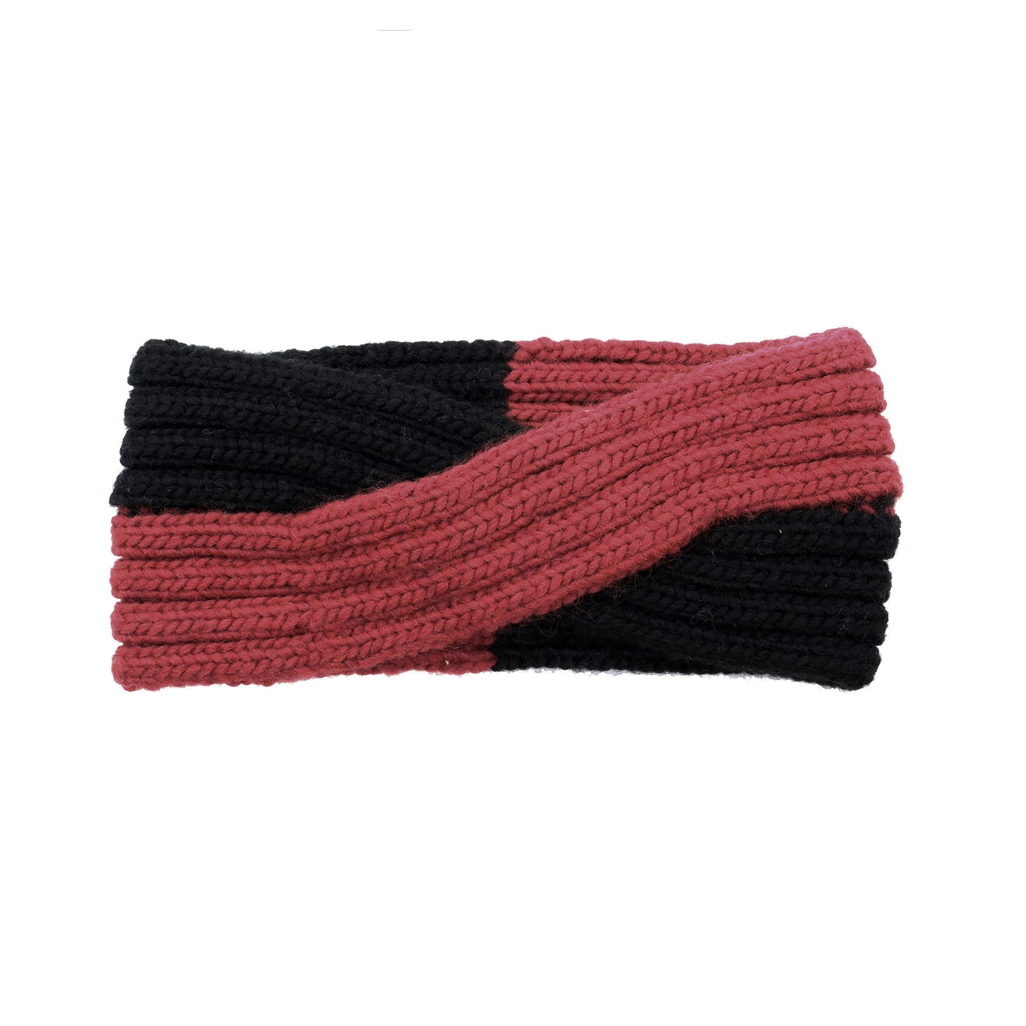 Chunky Color Block Headband | Bordeaux