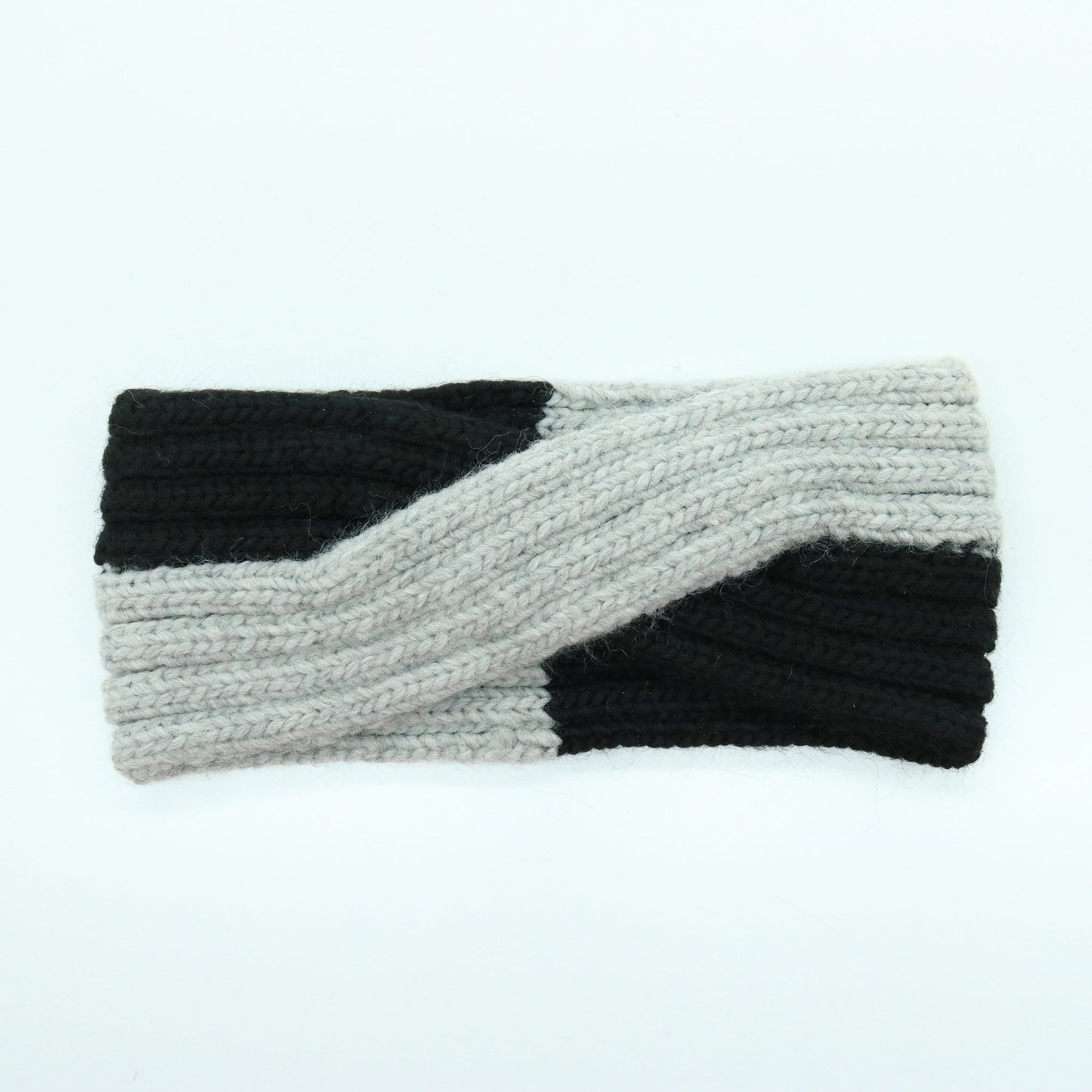 Chunky Color Block Headband | Grey