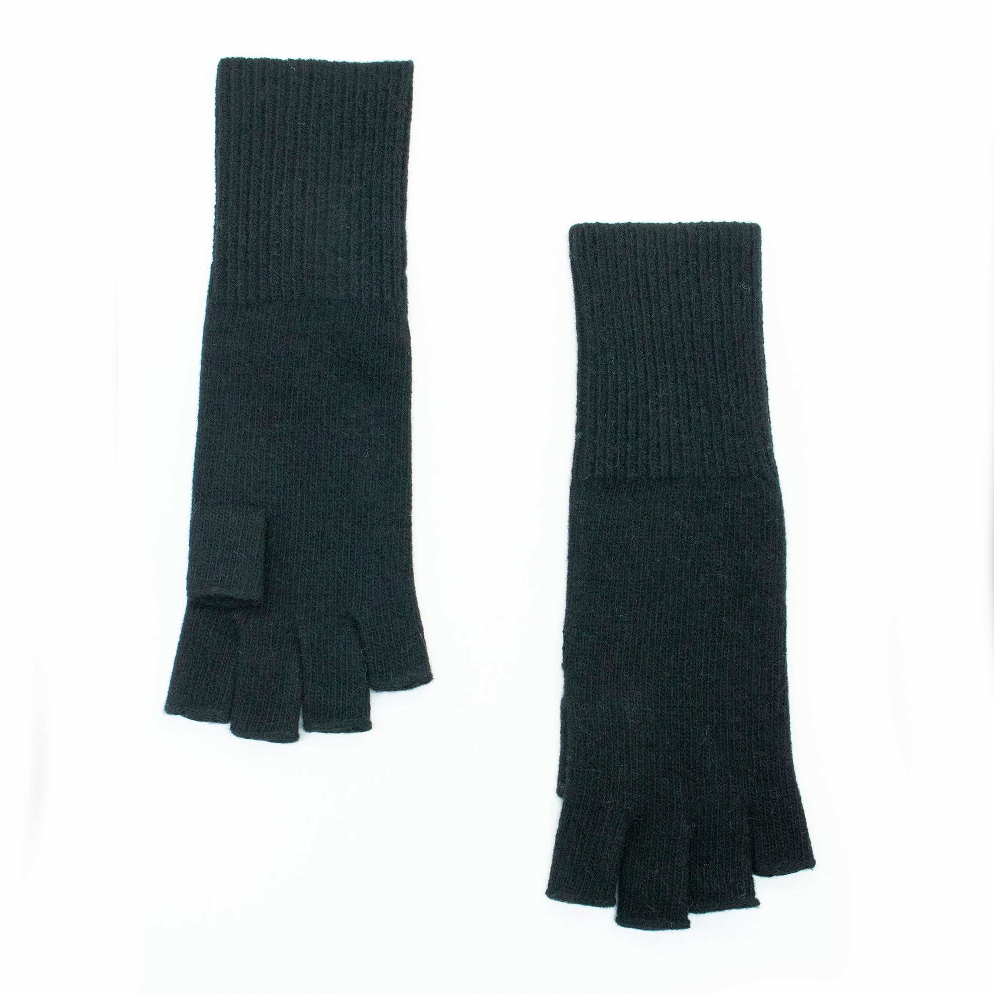 Cashmere Fingerless Gloves | Black