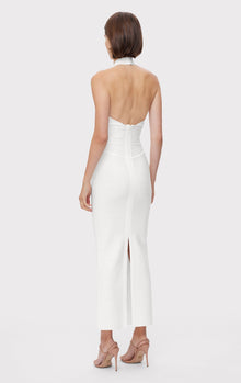 Icon Bandage Halter Gown | Alabaster