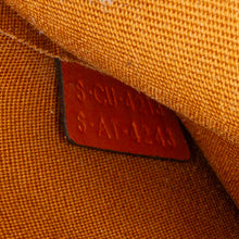 Celine | Pre-Owned Medium Triomphe Coated Canvas Folco Crossbody - I | Caramel/Dark Brown