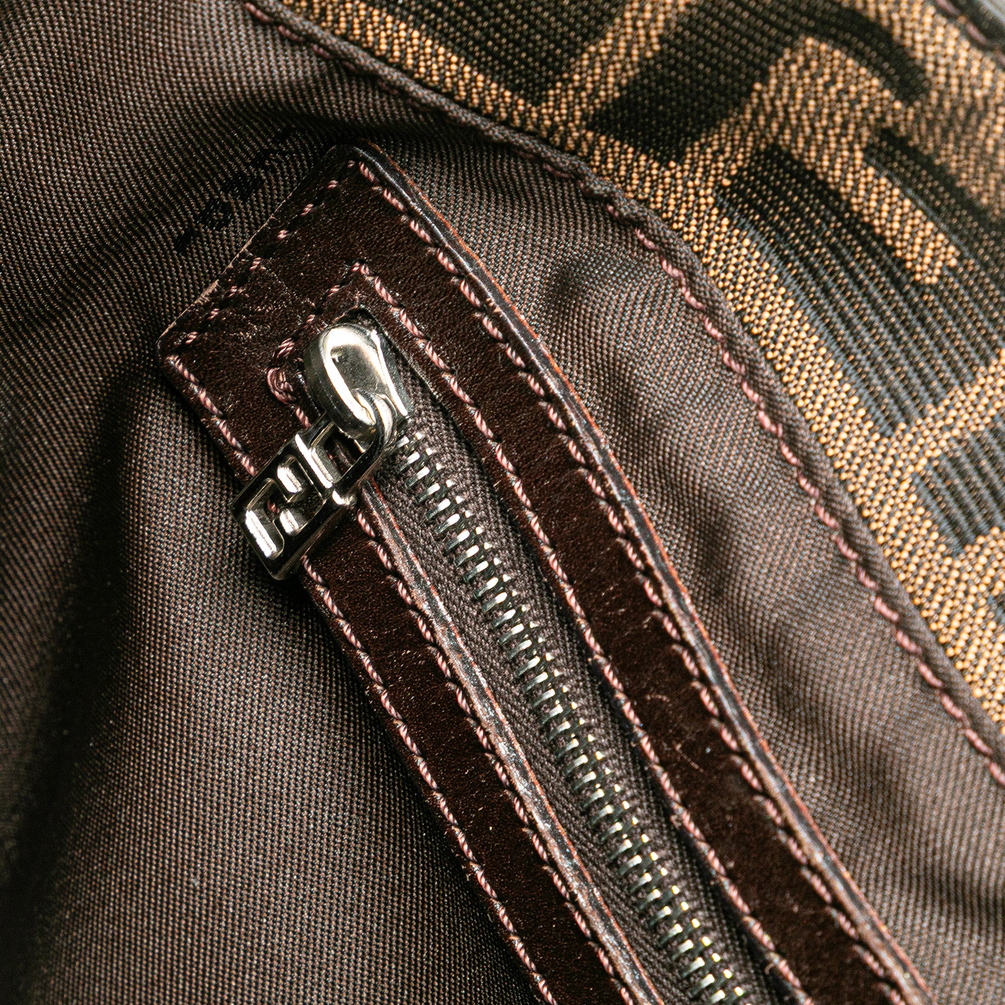 Fendi | Pre-Owned Small Zucca Canvas Twins Tote - I | Brown