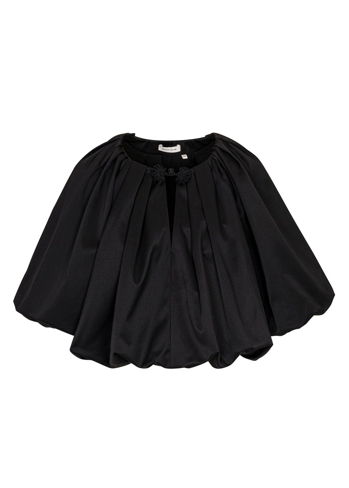 Techy Sateen Bubble Top | Black