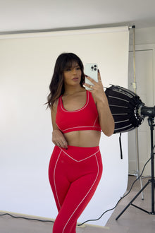 Aster Contour Sports Bra | Ruby