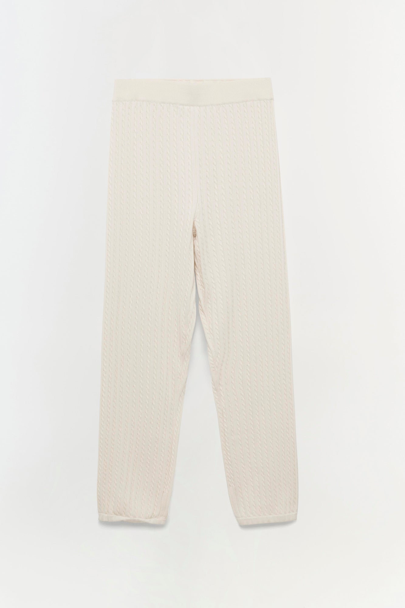 Womens | Cable Joggers | Ivory
