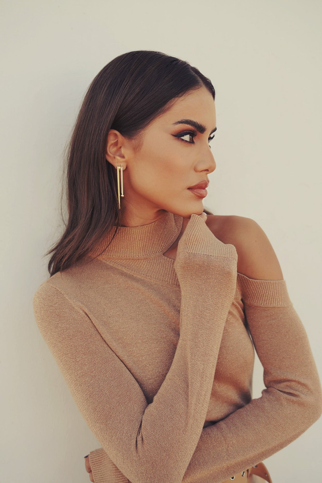 The Bold Beam Drop Earring (Elaluz X Argento Vivo) | 18K Yellow Gold-Plated