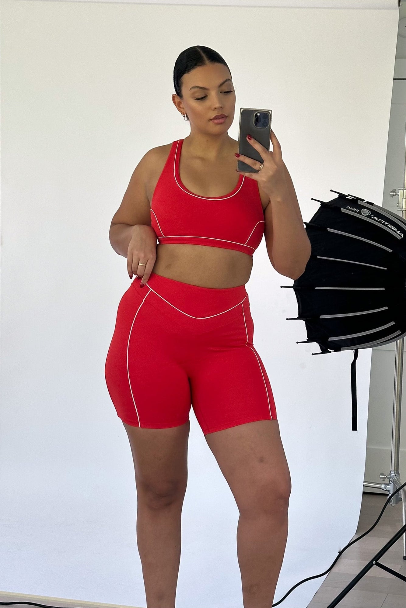 Aster Contour Sports Bra | Ruby