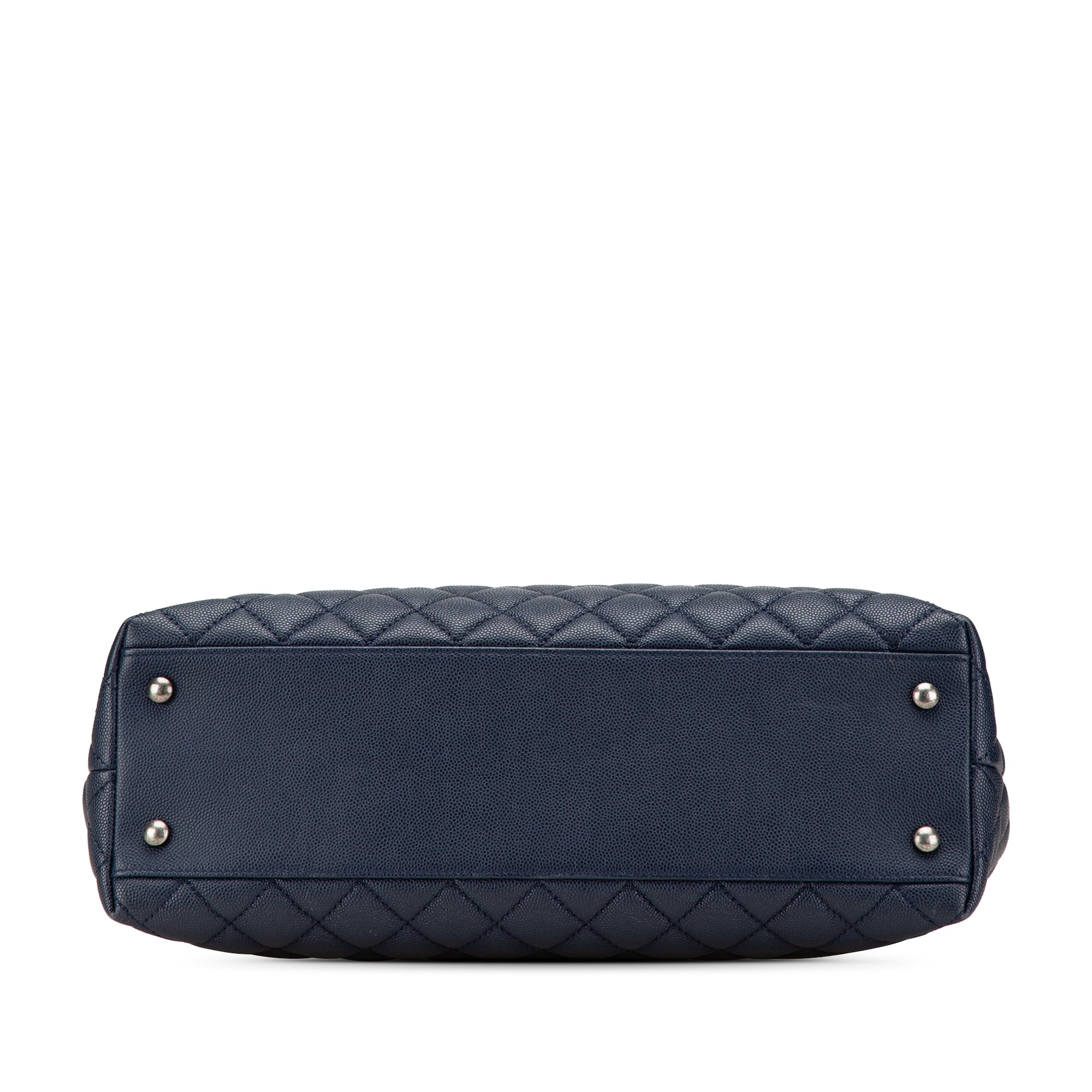 Chanel | Pre-Owned Large Caviar Coco Top Handle Bag - I | Blue/Navy
