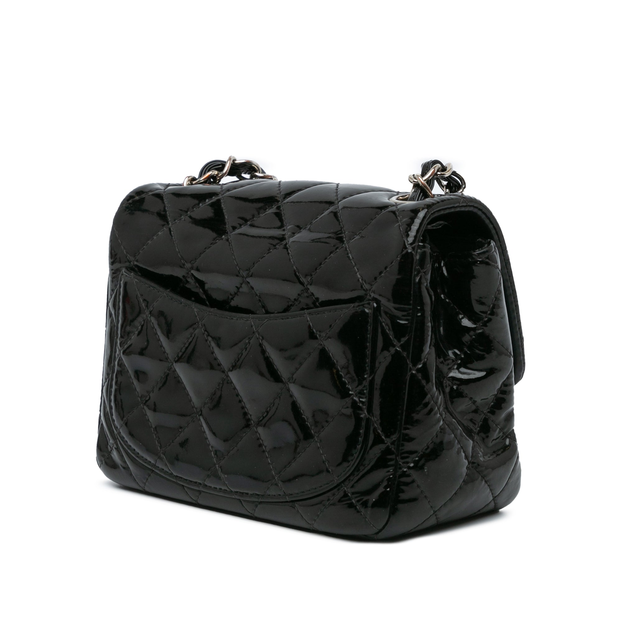 Chanel | Pre-Owned Mini Square Classic Patent Single Flap - XI | Black