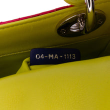 Dior | Pre-Owned Mini Tricolor Lambskin Cannage Lady | Yellow/Pink/Navy