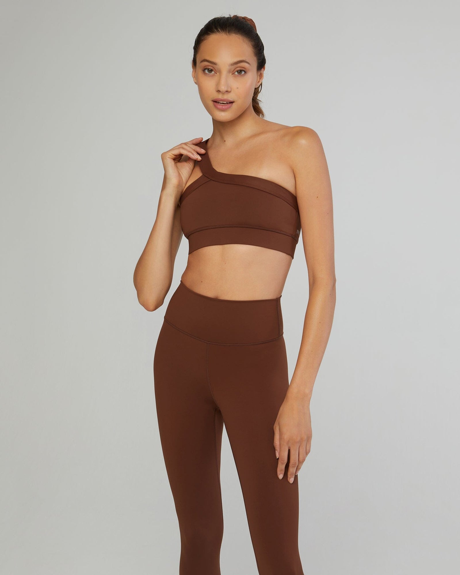 One Shoulder Bra | Downtown Brown