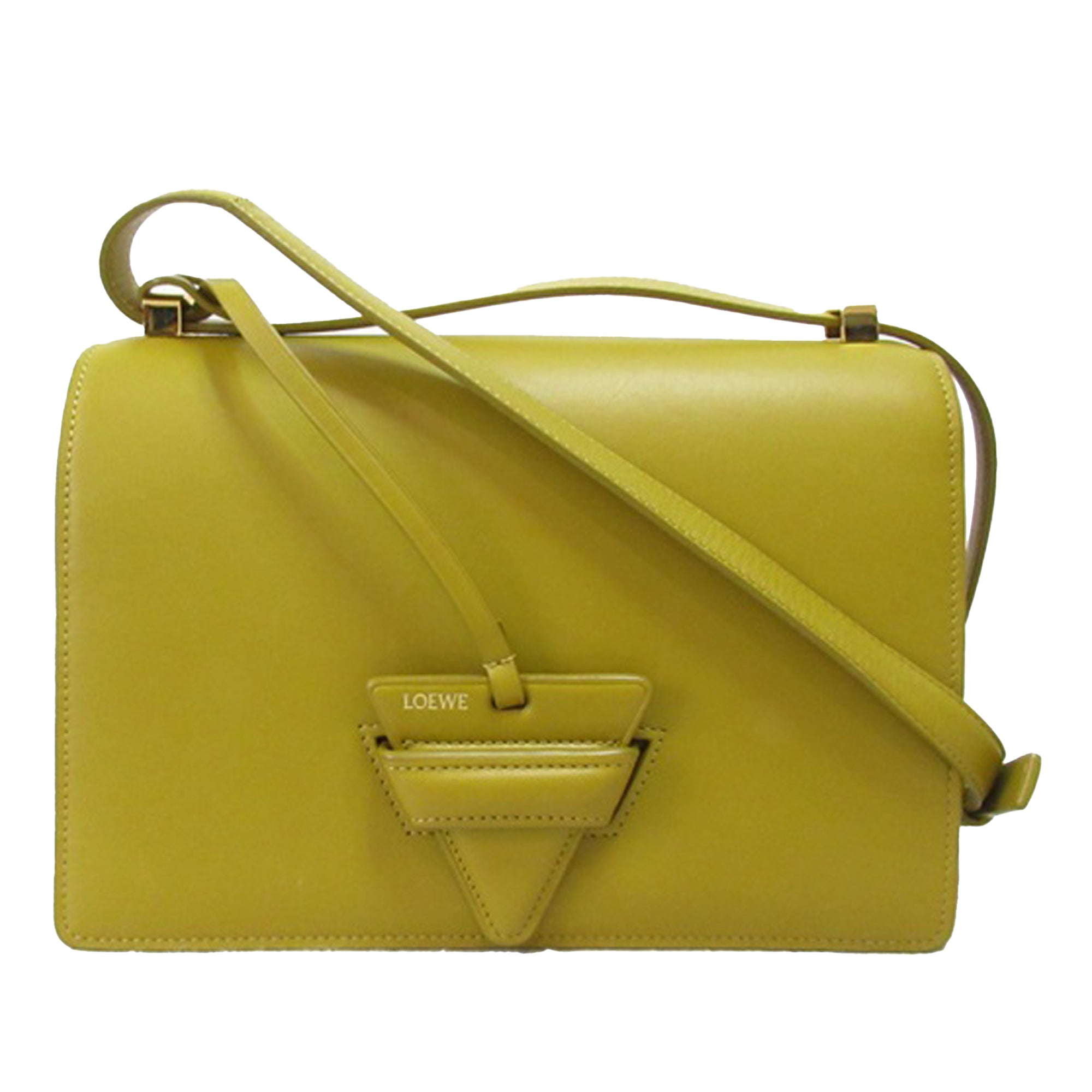 Loewe | Pre-Owned Small Leather Barcelona Crossbody | Yellow