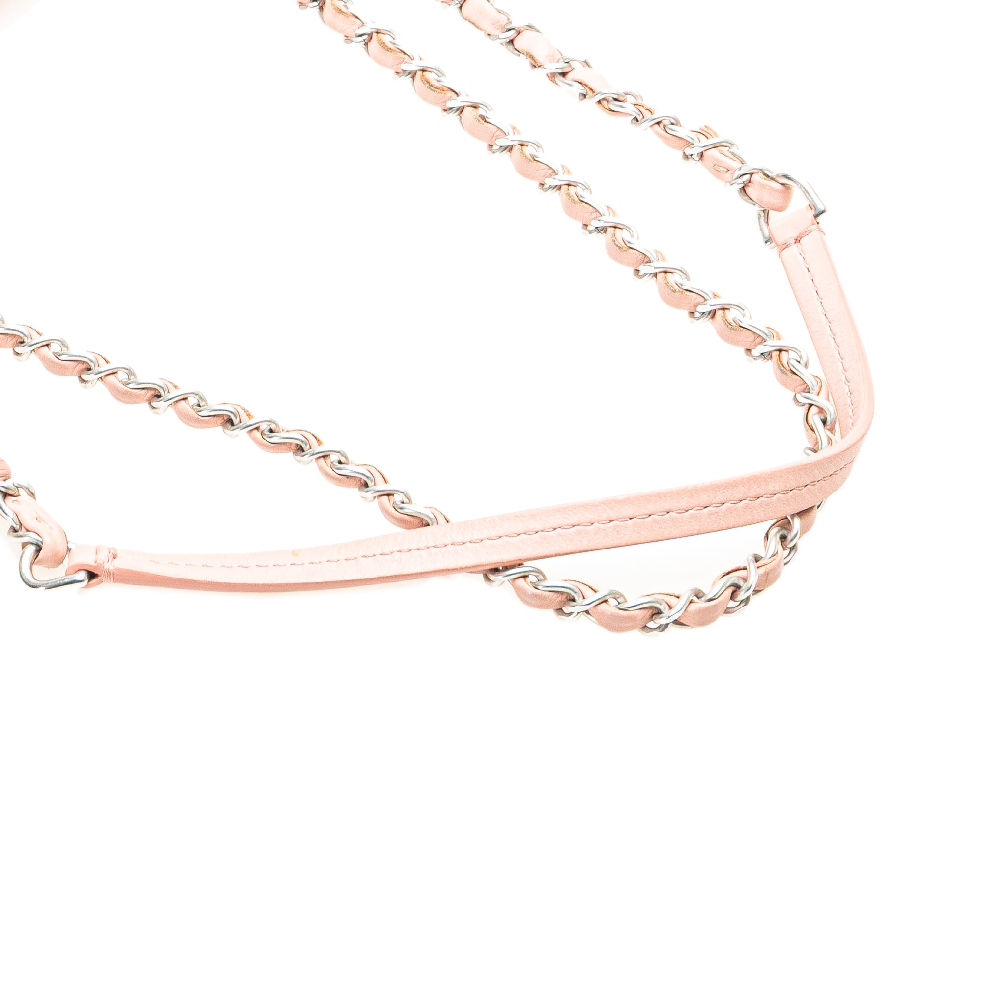 Chanel | Pre-Owned Chevron Calfskin Studded Full Flap | Pink/Light Pink