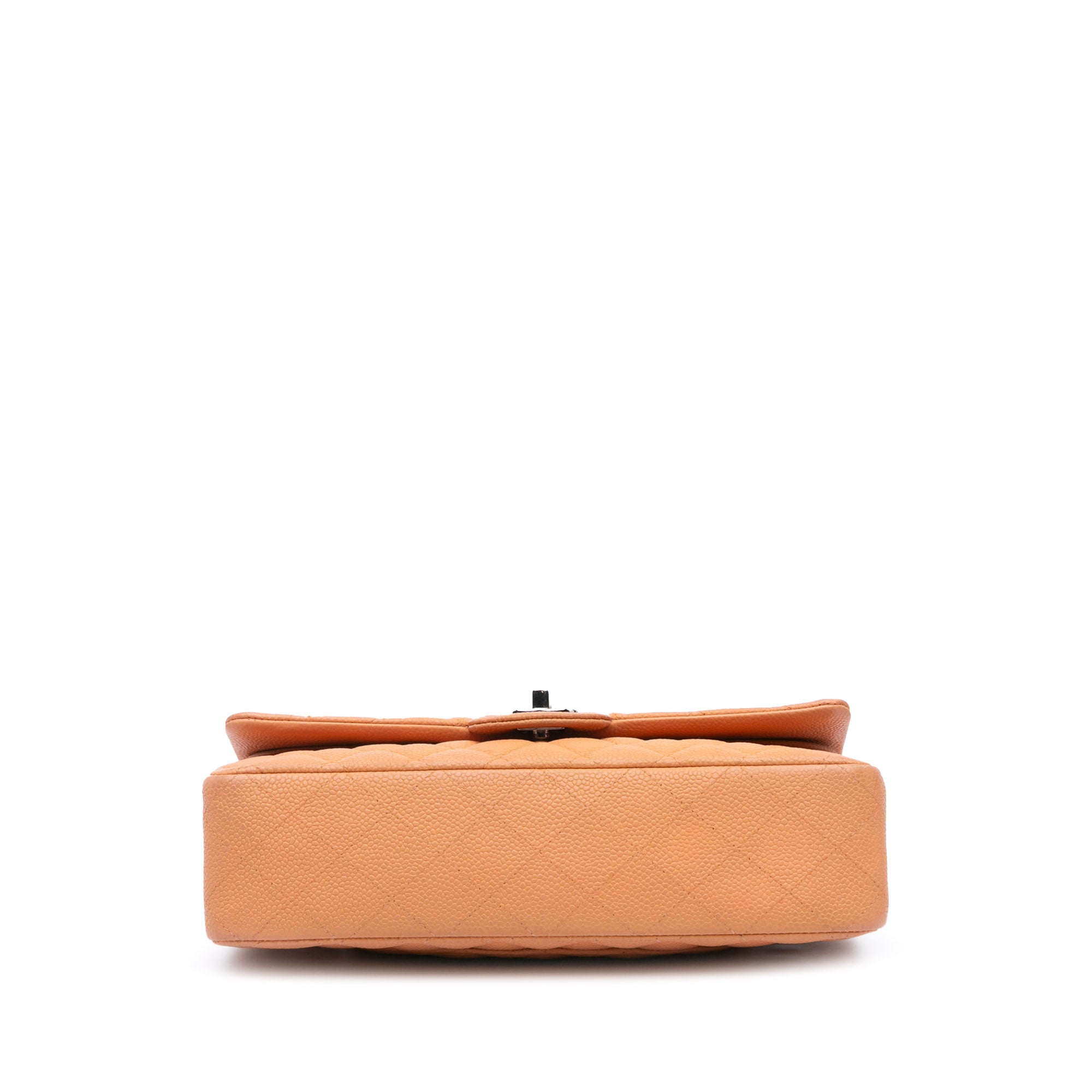 Chanel | Pre-Owned Medium Classic Caviar Double Flap | Orange/Peach