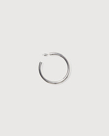 White Gold Dipped Hoop Earring | White Gold