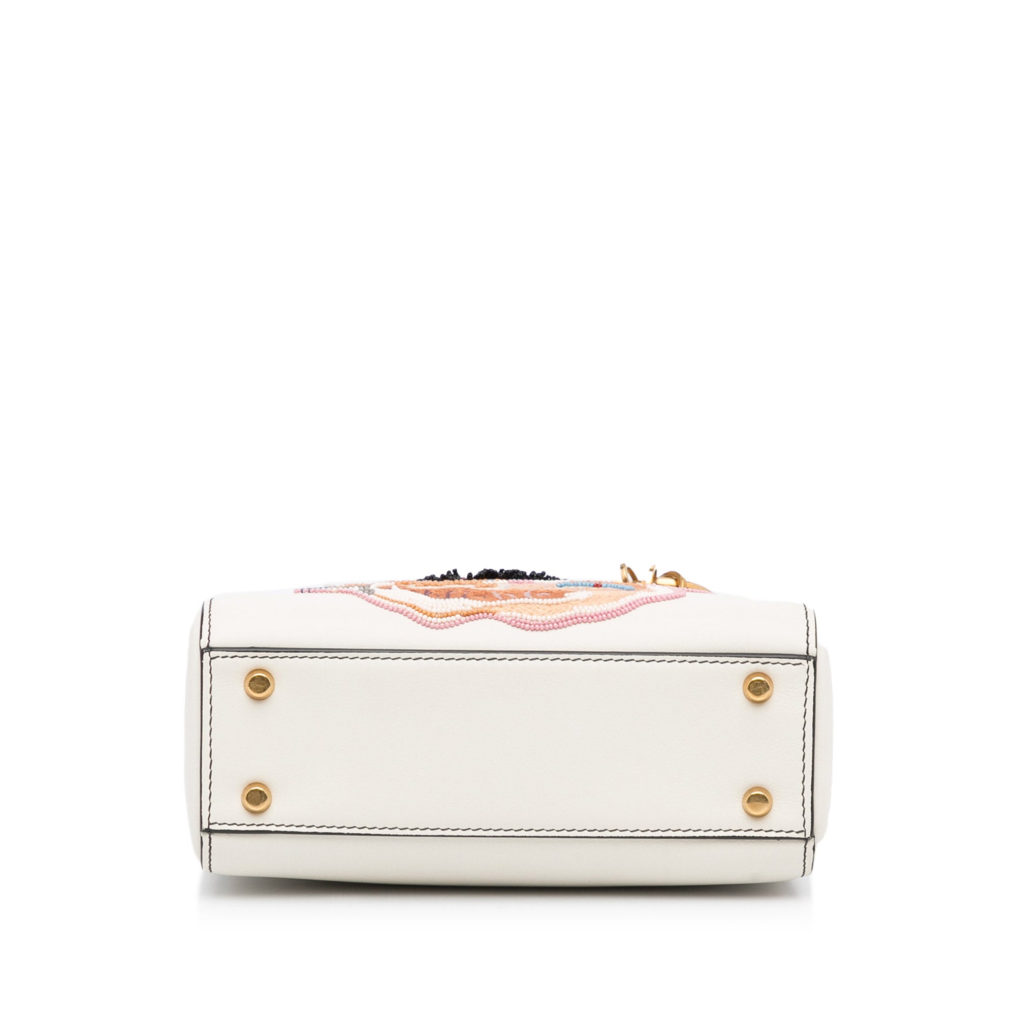 Dior | Pre-Owned Niki De Saint Phalle Mini Calfskin Dioramour Lady (Embroidered) - II | White