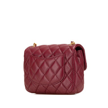 Chanel | Pre-Owned Mini Square Lambskin Coco Heart Chain Flap | Red