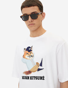 Mens | Dressed Fox Print Easy Tee-Shirt | White