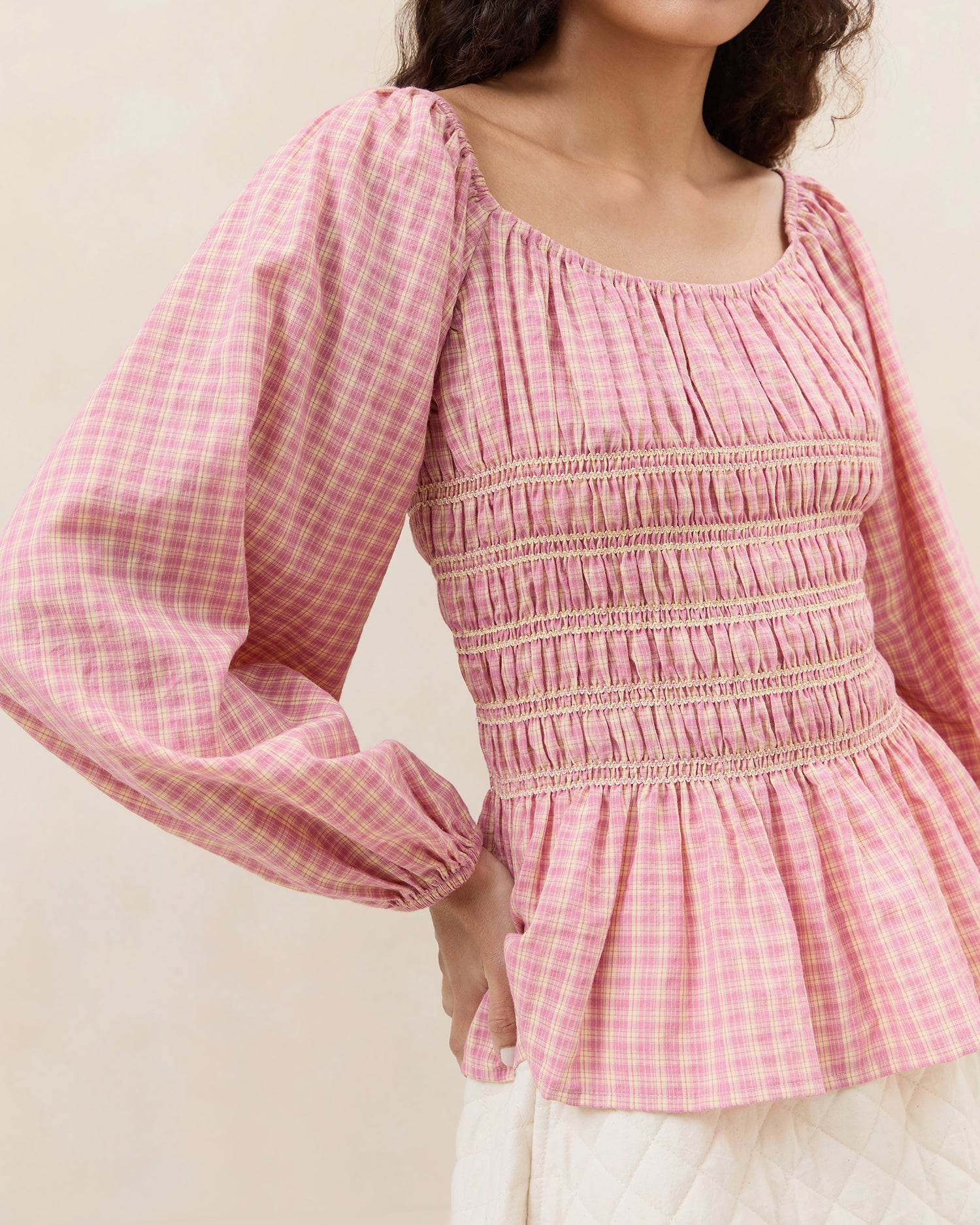 Color: Pink/Yellow Plaid