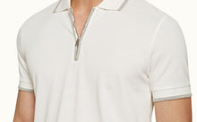 Jarrett Classic Fit Contrast Tipping Zip Placket Polo Shirt | Cloud