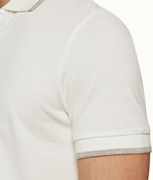 Jarrett Classic Fit Contrast Tipping Zip Placket Polo Shirt | Cloud