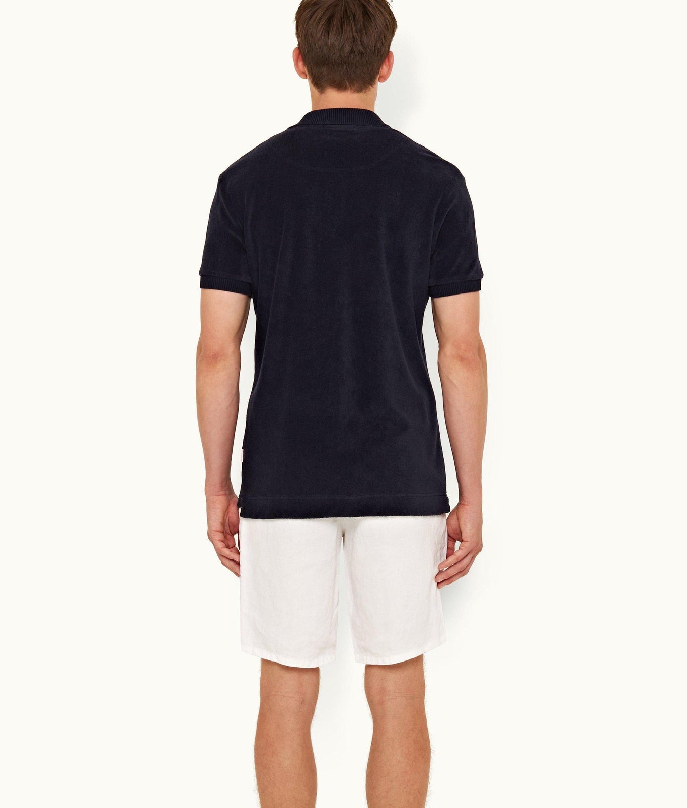 Jarrett Towelling Classic Fit Towelling Polo Shirt | Night Iris