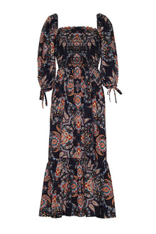 Jazzy Dress | Black Vintage Paisley